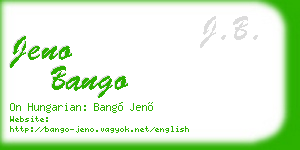 jeno bango business card
